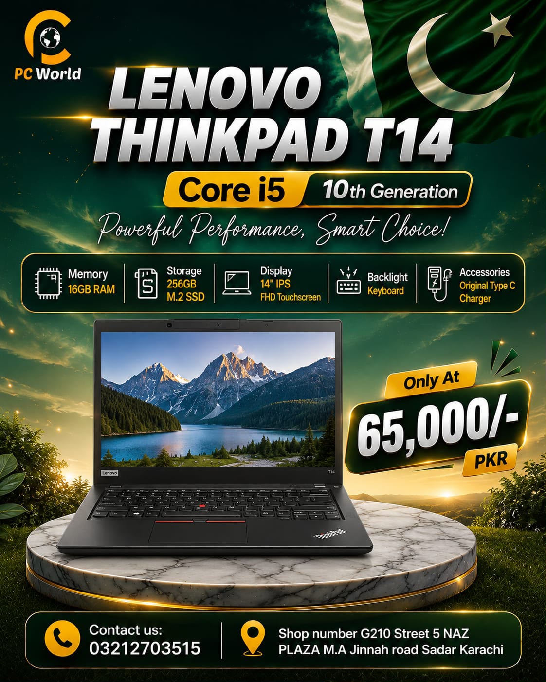Lenovo ThinkPad T14 – Core i5 10th Generation